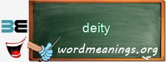 WordMeaning blackboard for deity